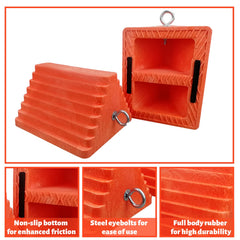 ROBLOK angled contact face detail for improved tire grip and stability benefit