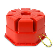 ROBLOCK front view showing packaging and single block with easy transport benefit