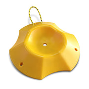 ROBLOck front view of wheel dock showing shape and bright yellow visibility for safer parking