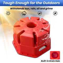 ROBLOCK side profile highlighting drainage holes that prevent water buildup