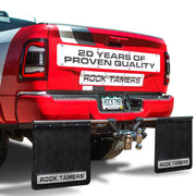 Rock Tamers 00108 front overview showing full mudflap coverage benefits