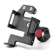 ROCKBROS front view of aluminum clamp showing secure hold and durability