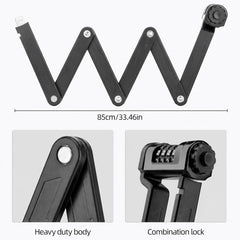 ROCKBROS lock mounted on bike frame for hands-free transport