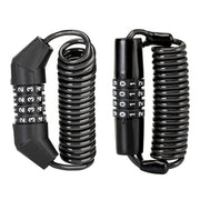 ROCKBROS front view of two retractable helmet locks showing compact housings and cables