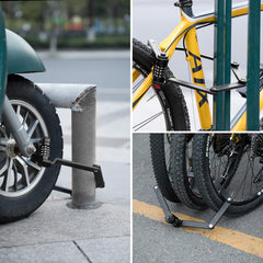 ROCKBROS lock extended around bike frame offering secure wrap