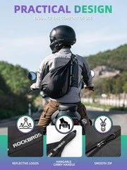 ROCKBROS side profile worn by rider for comfortable hands-free carry