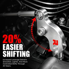 Rogierra EZ Shift installed on shift linkage, simplifies finding neutral
