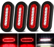 RONSTA front view of 6 inch oval light showing lens and LEDs for clear signaling