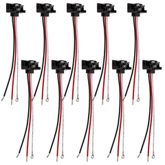 Ronybuy front view of 10-pack molded 3-prong pigtail harness, durable replacement
