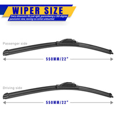 Rooppa close-up of the rubber wiping edge for streak-free windshield clearing