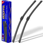 Rooppa front packaging showing replacement wiper set and sizes, clear OEM fit