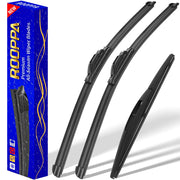 Rooppa front packaging showing wiper set and sizes, assures correct fit