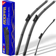Rooppa front packaging showing Tiguan replacement wipers and kit benefits