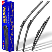 Rooppa front packaging showing three wiper blades and benefits