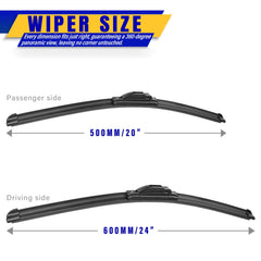 Rooppa 24" and 20" blades side-by-side showing matched fit advantage