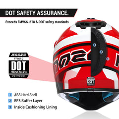 ROOZO side profile with visor illustrating sun protection and visibility
