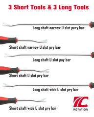 ROTATION close-up of long steel shafts highlighting strength and reach for tight clips