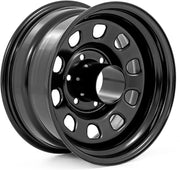 Rough Country front profile gloss black wheel showing aggressive styling and durable finish