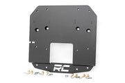 Rough Country front view mounted bracket showing improved tire clearance