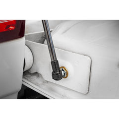 Rough Country assist installed with tailgate lowered, demonstrates smooth one-hand use
