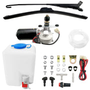 ROVIKE front view of full wiper kit showing motor arm and bottle for added visibility
