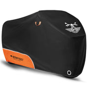ROWYEET front view of cover protecting motorcycle with clear protection benefit