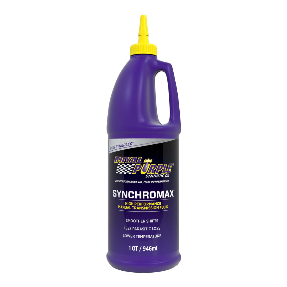 Royal Purple front label on 1 quart bottle showing brand and clear product ID