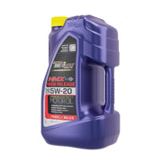 Royal Purple HMX 5W-20 front view showing 5-quart bottle and premium packaging benefit