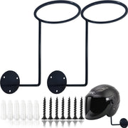 ROYHOO front view mounted helmet holder showing organized storage benefit