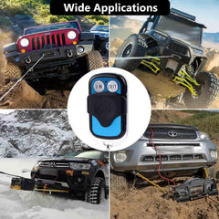 Royitay dual remotes top view with ergonomic buttons for safer remote winching
