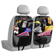 Rubbermaid front view showing full organizer protecting seat backs and storage benefits