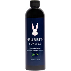 Rubbit front bottle view showing label and concentrate, highlights refill convenience.