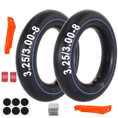 RUHUO front view of two replacement inner tubes showing value and fit
