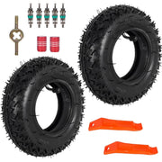 RUHUO front packaging showing two 200x50 tires and tools, highlights full replacement set