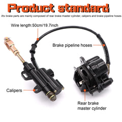 Ruikarhop brake line length shown to verify fit and installation ease