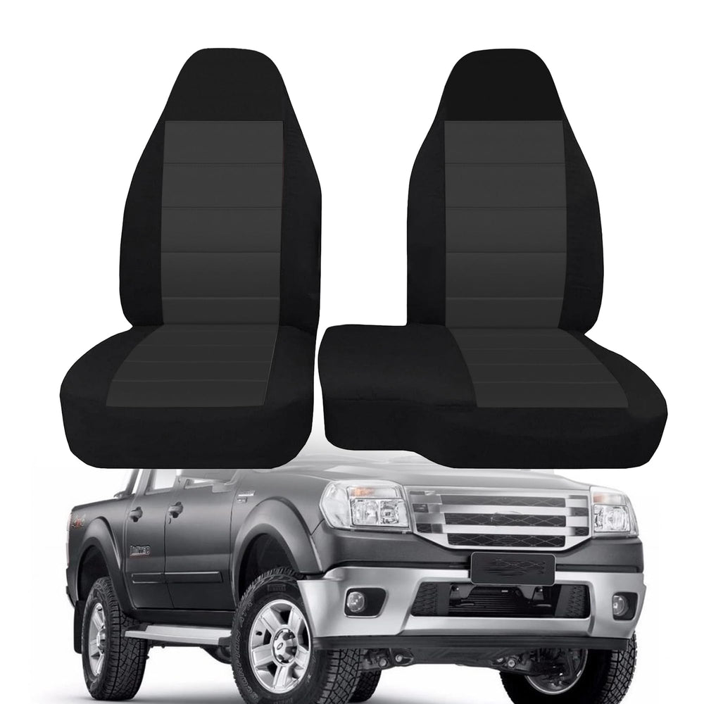 runfider front view bench seat cover showing tailored fit and protection