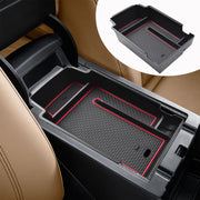 RUNROAD front view of console organizer showing neat storage and quick access