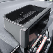 RUNROAD front view of dashboard tray showing clean OEM-style fit and added storage benefit