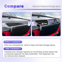 RUNROAD divided compartments demonstrating phone, sunglasses, and wallet storage