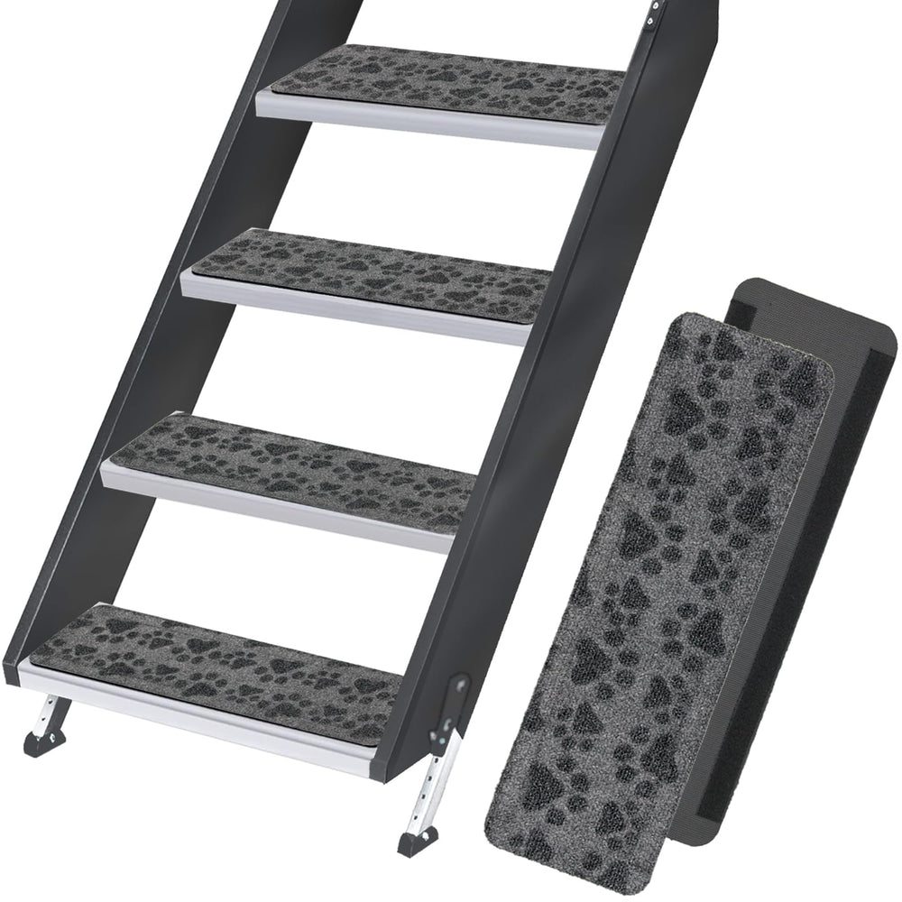 RUNROLE front view of four step covers shows neat fit and protection