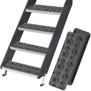 RUNROLE front view of four step covers shows neat fit and protection