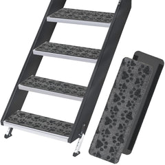 RUNROLE front view of four step covers shows neat fit and protection