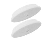 RUPES front view of white 150mm pad showing pad profile and finish benefit