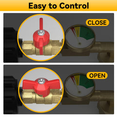 Rushare 90-degree elbow angle demonstrating ergonomic connection and steady flow