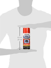 Rust-Oleum can next to ruler and tools showing size and coverage estimation benefit