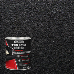 Rust-Oleum close-up of textured black liner highlighting slip resistance