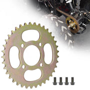 RUTU front-facing 37T sprocket showing full tooth profile and bolt pattern benefit fit verification