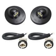 RUXIFEY front view license plate light showing fit and bright output