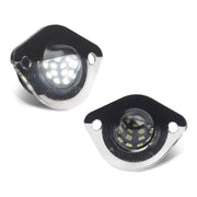 RUXIFEY front view of license plate light showing clean white illumination and improved visibility