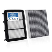 RVgolf front packaging showing both engine and cabin filters and clear fitment